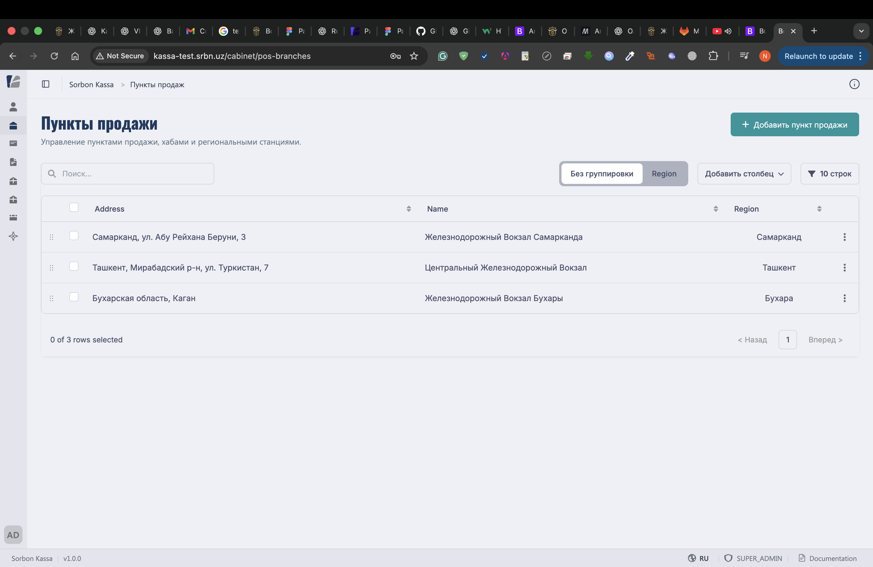 Sales Points Management