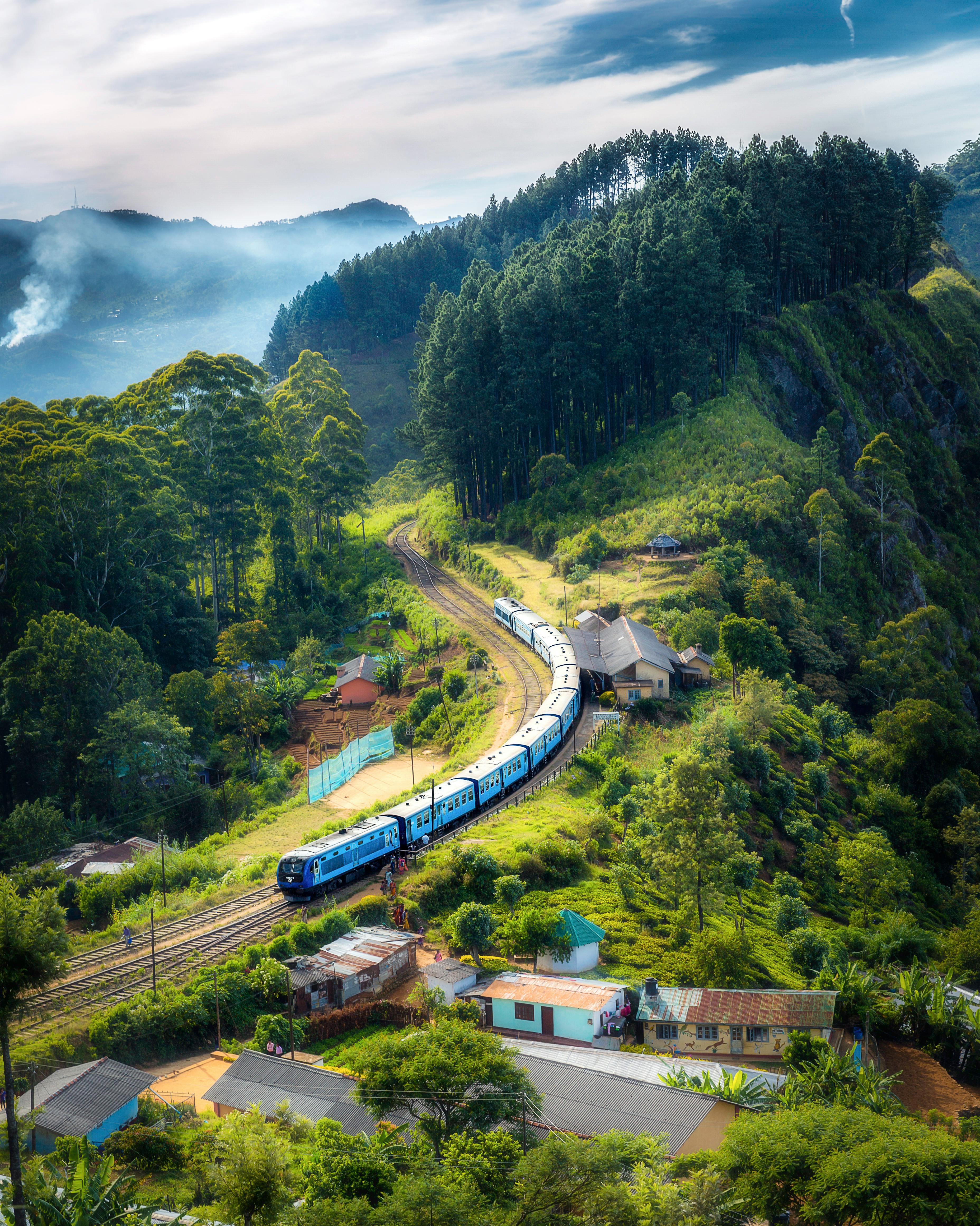 Train in mountains